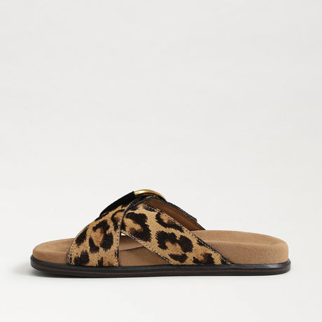 Sam Edelman | Darla Buckle Slide Sandal- Tan Leopard