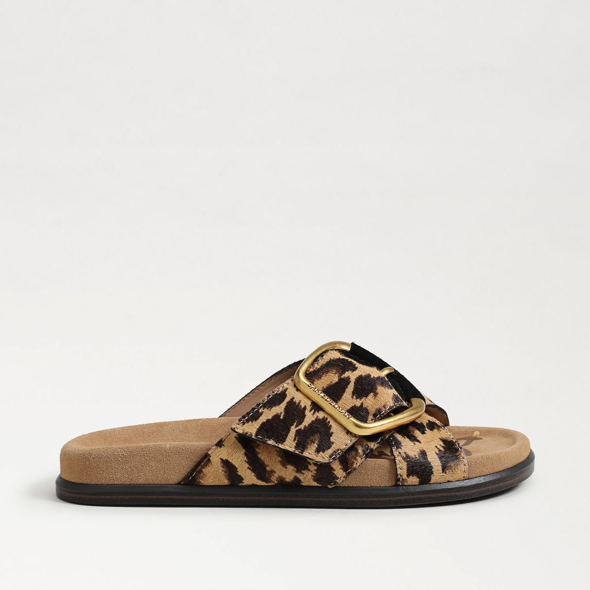 Sam Edelman | Darla Buckle Slide Sandal- Tan Leopard