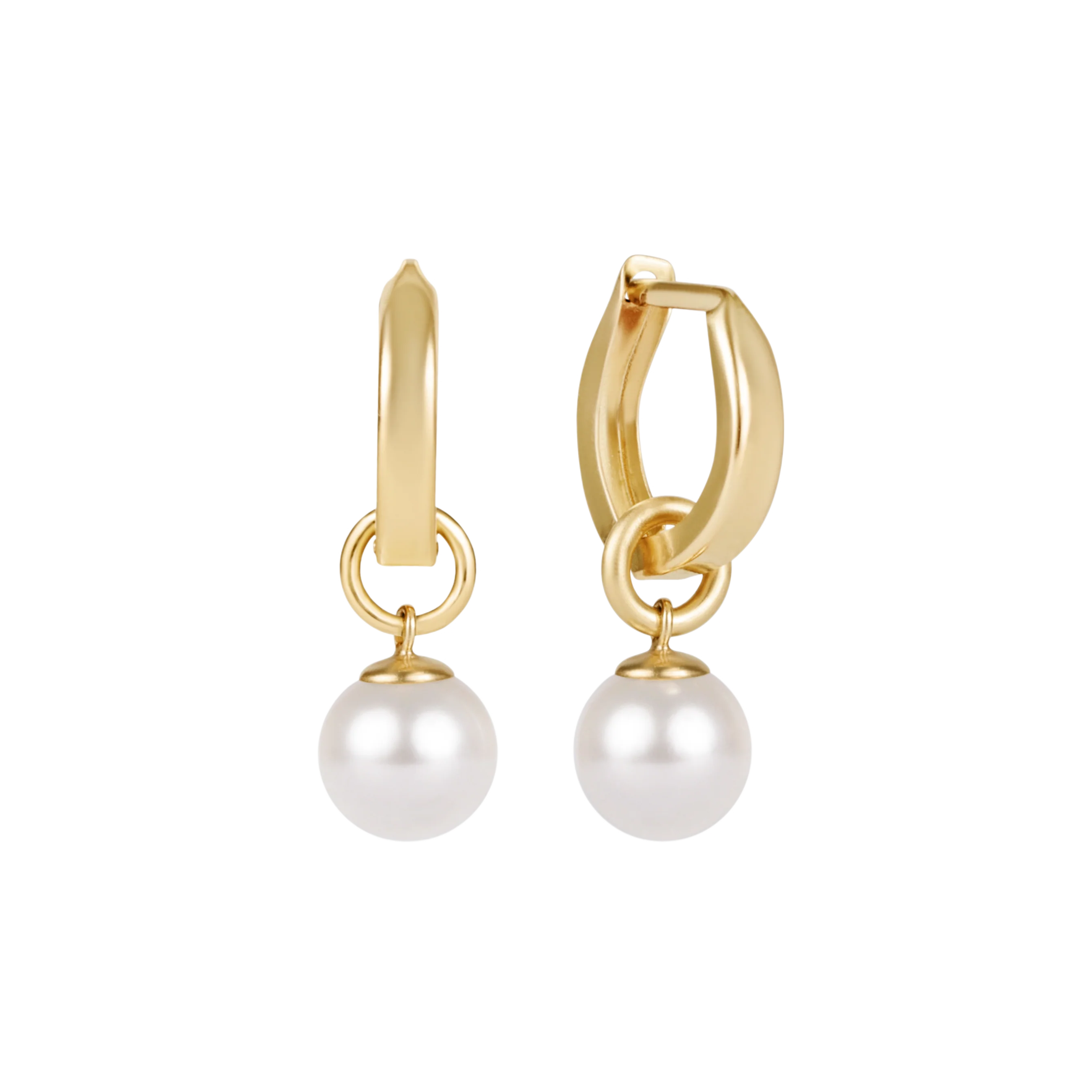Enewton |  Huggie Gold 0.5" Hoop - Classic Pearl 8mm Charm