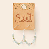 Scout | Stone Disc Hoop Earring - Amazonite/Silver