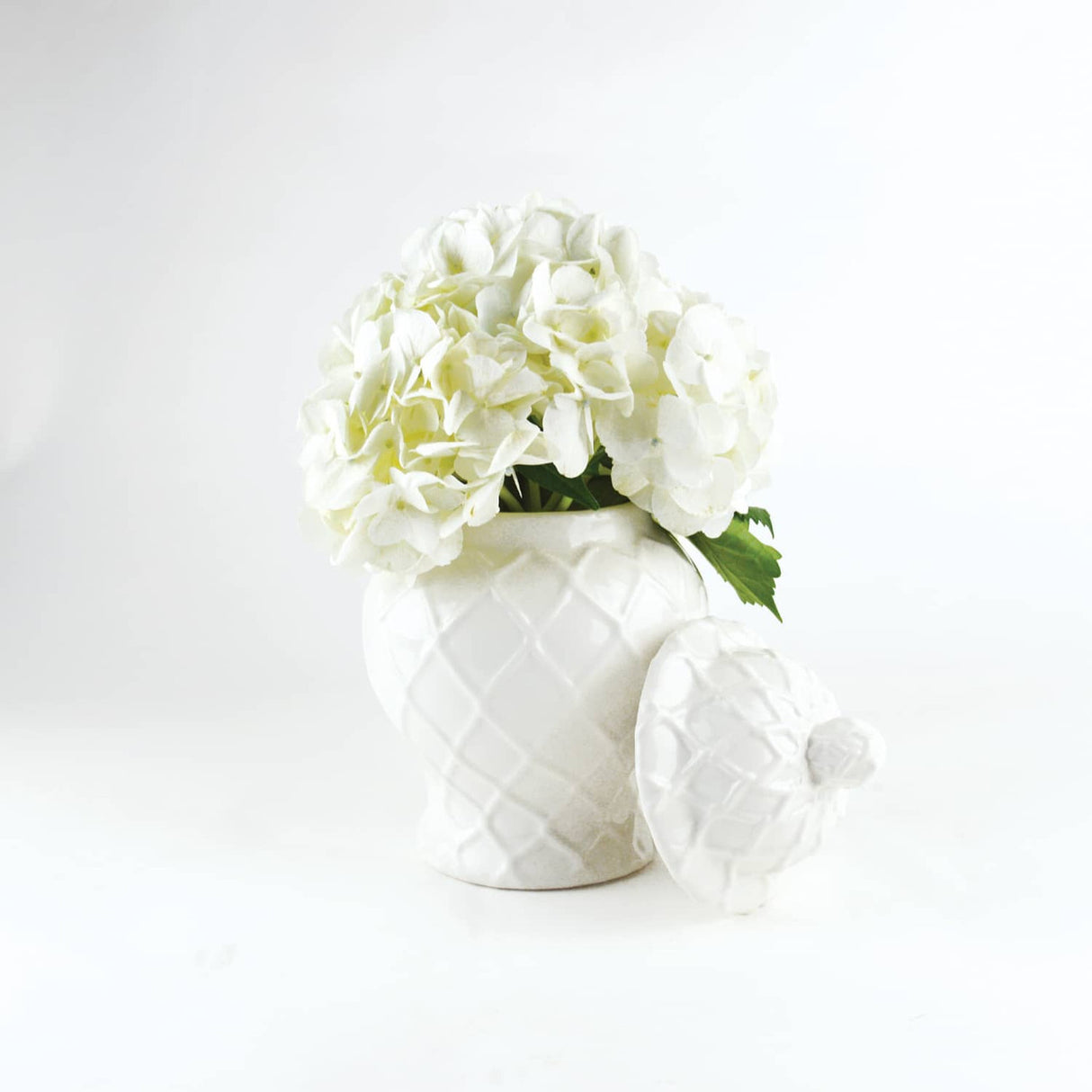 8 Oak Lane | White Textured Ginger Jar - Small