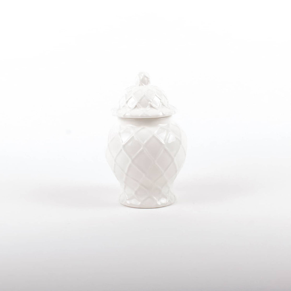 8 Oak Lane | White Textured Ginger Jar - Small