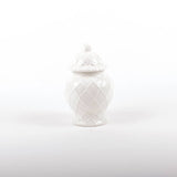 8 Oak Lane | White Textured Ginger Jar - Small