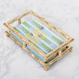 8 Oak Lane | Gold Bamboo Guest Towel Tray