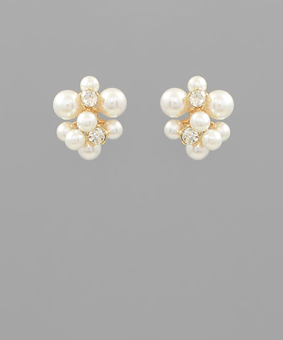 Pearl Cluster Earrings