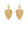 Madison's Exclusive | Leaf & Oval Dangle Earrings