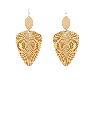 Madison's Exclusive | Leaf & Oval Dangle Earrings