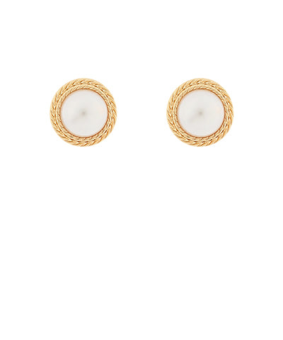 Madison's Exclusive | Pearl Halo Studs