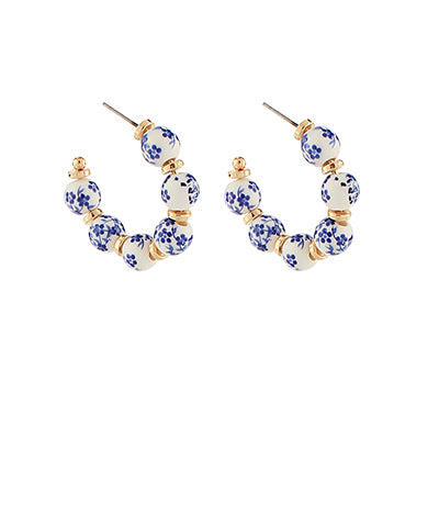 Madison's Exclusive | Ceramic Beaded Hoops