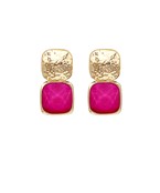 Madison's Exclusive | Bold Stone & Metal Earrings