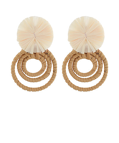 Madison's Exclusive | Raffia Ring Earrings