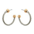 Madison's Exclusive | Edge Ball Accent Twisted Metal Hoops