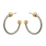 Madison's Exclusive | Edge Ball Accent Twisted Metal Hoops