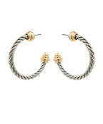 Madison's Exclusive | Edge Ball Accent Twisted Metal Hoops