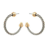 Madison's Exclusive | Edge Ball Accent Twisted Metal Hoops