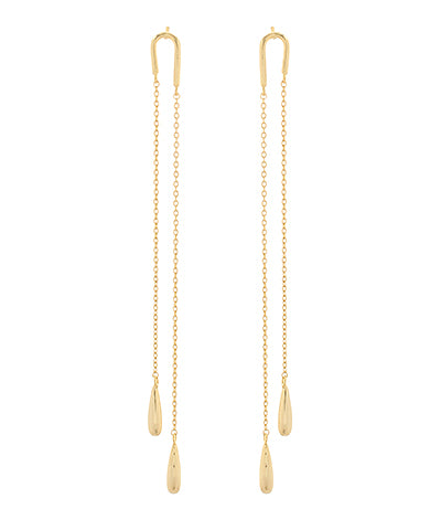 Madison's Exclusive | End Teardrop U Shape Chain Earrings