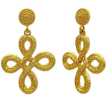 Madison’s Exclusive | Golden Clover Drop Earrings
