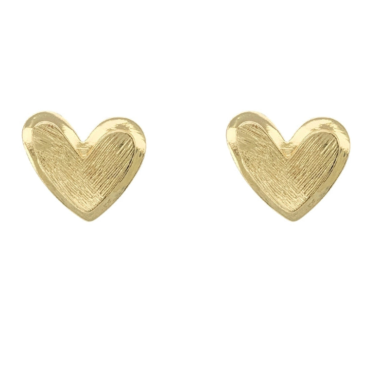 Madison’s Exclusive | Golden Heart Stud Earrings