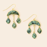 Scout | Stone Crescent Drop Earring - African Turquoise/Gold