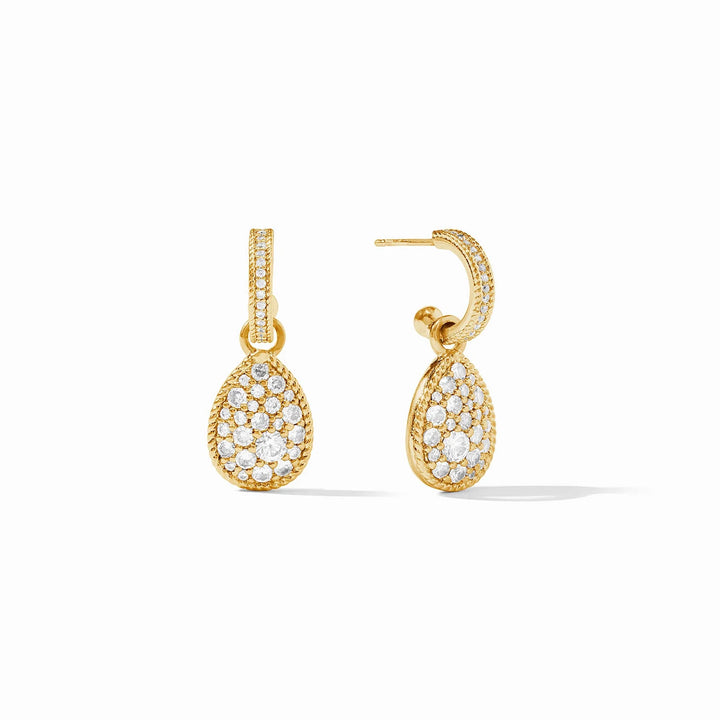 Julie Vos | Luna Teardrop Hoop & Charm Earrings