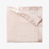 Elegant Baby | Pale Pink Satin Trim Flannel Stroller Blanket
