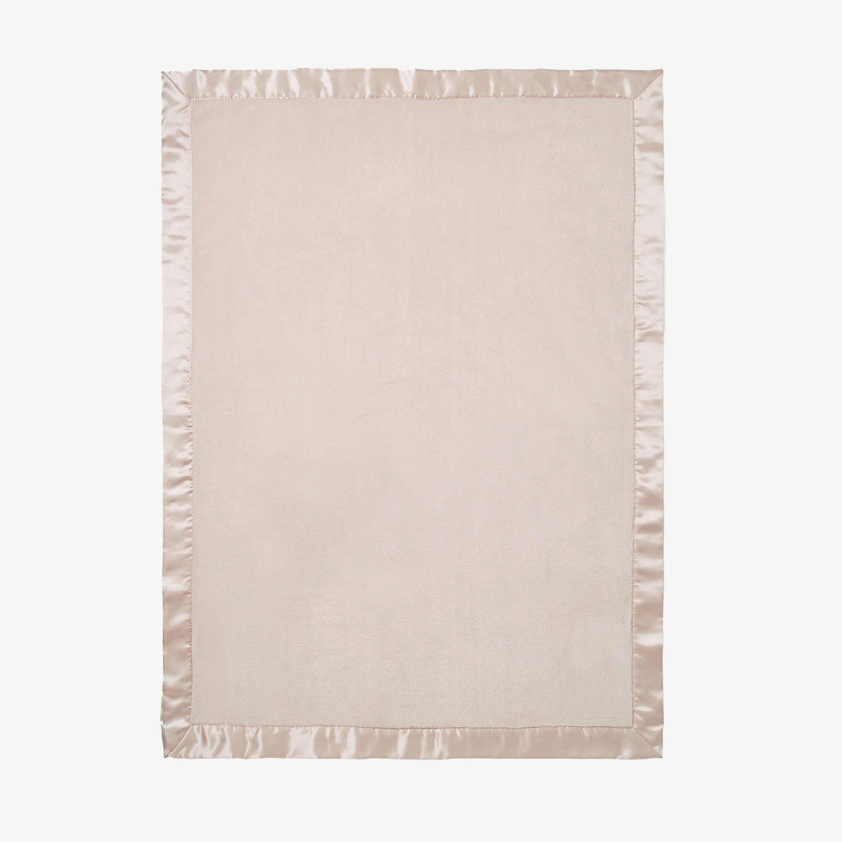 Elegant Baby | Pale Pink Satin Trim Flannel Stroller Blanket