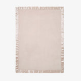 Elegant Baby | Pale Pink Satin Trim Flannel Stroller Blanket