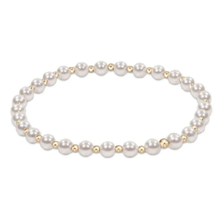 Enewton | Extends Classic Grateful Pattern 4mm Bead Bracelet - Pearl