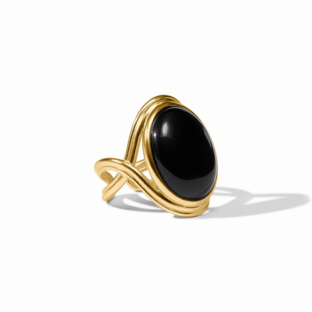 Julie Vos | Essex Statement Ring - Obsidian Black