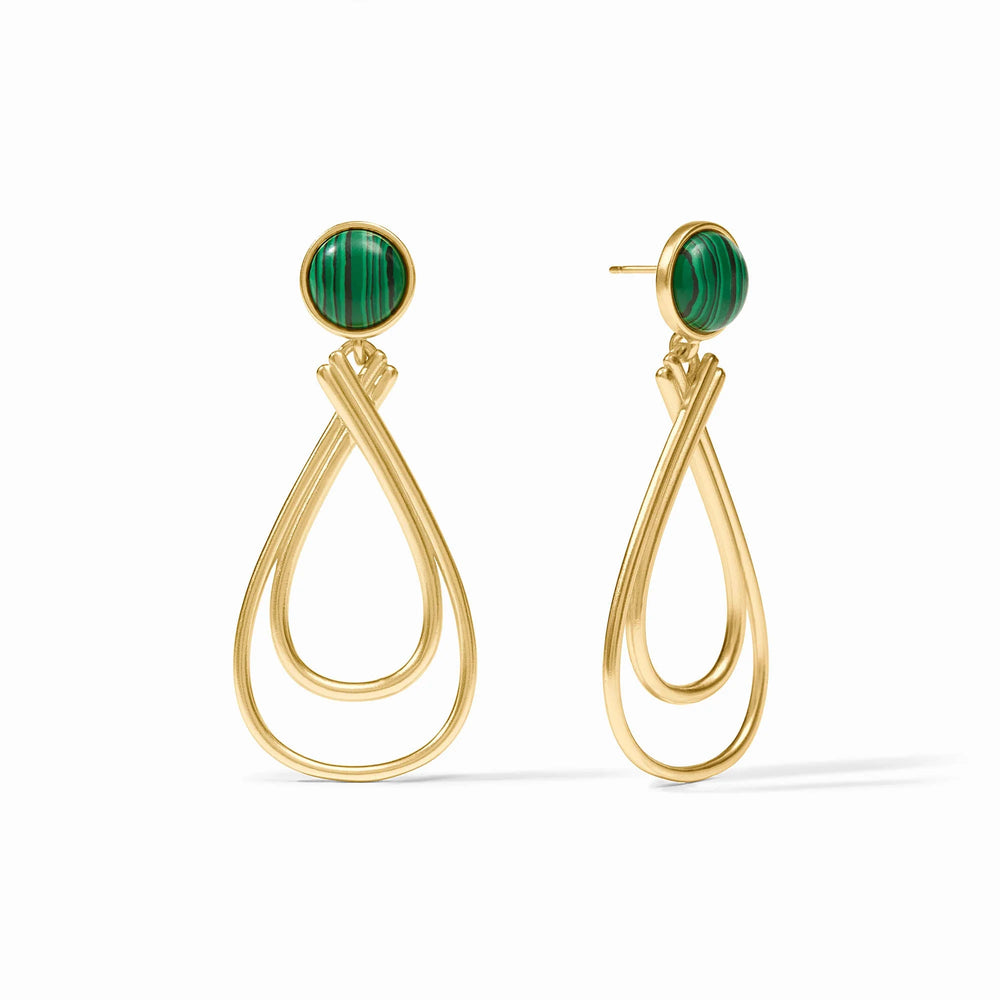 Julie Vos | Essex Stone Earring - Malachite Green