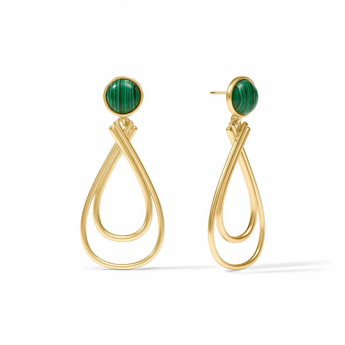 Julie Vos | Essex Stone Earring - Malachite Green