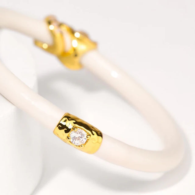 BuDhaGirl | Fauna Elephant All Weather Bangle® (AWB®) - Ivory