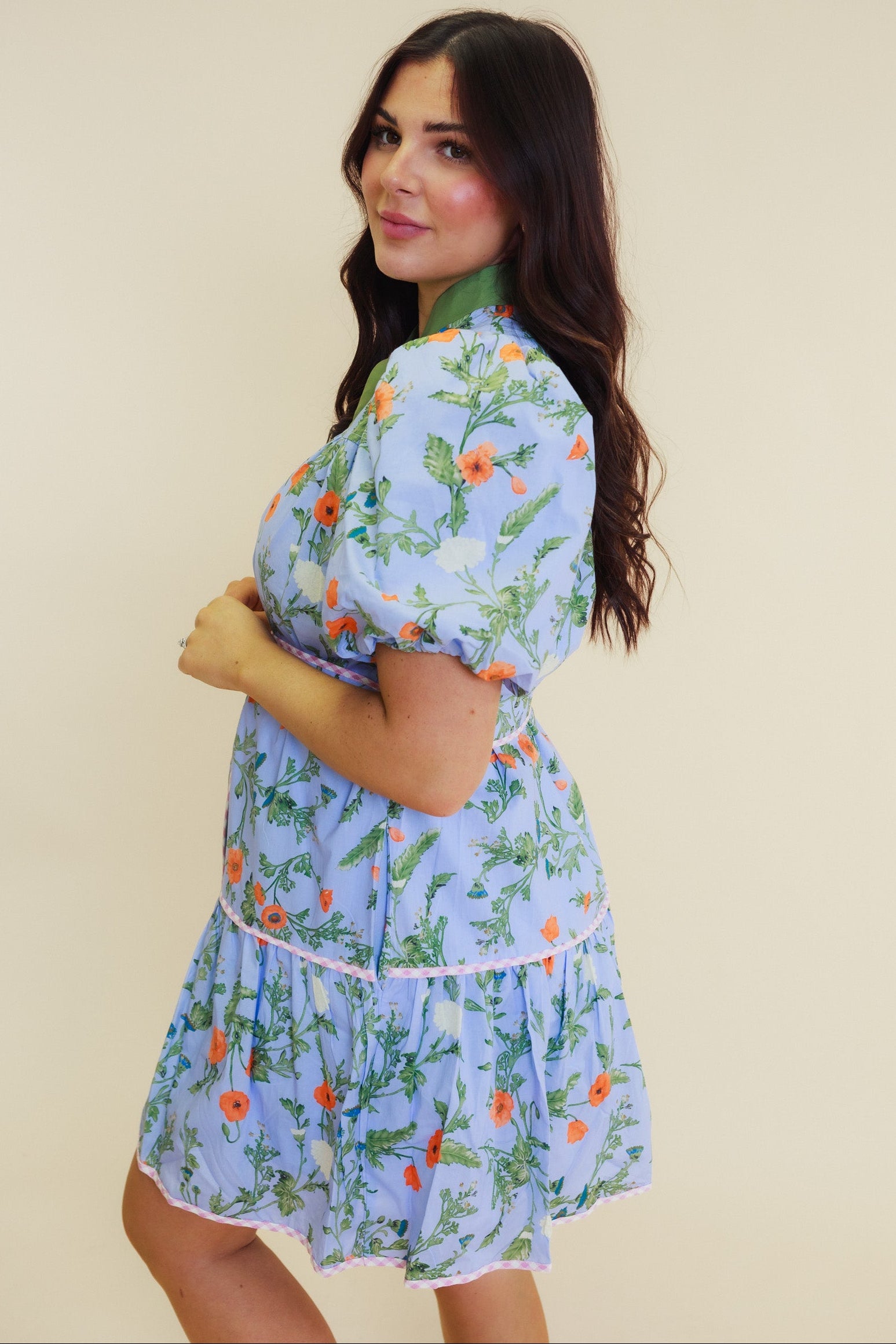 Wildflower Tie-Waist Cotton Mini