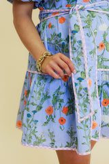 Wildflower Tie-Waist Cotton Mini