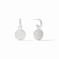 Julie Vos | Fleur-de-Lis Hoop & Charm Earring - Silver
