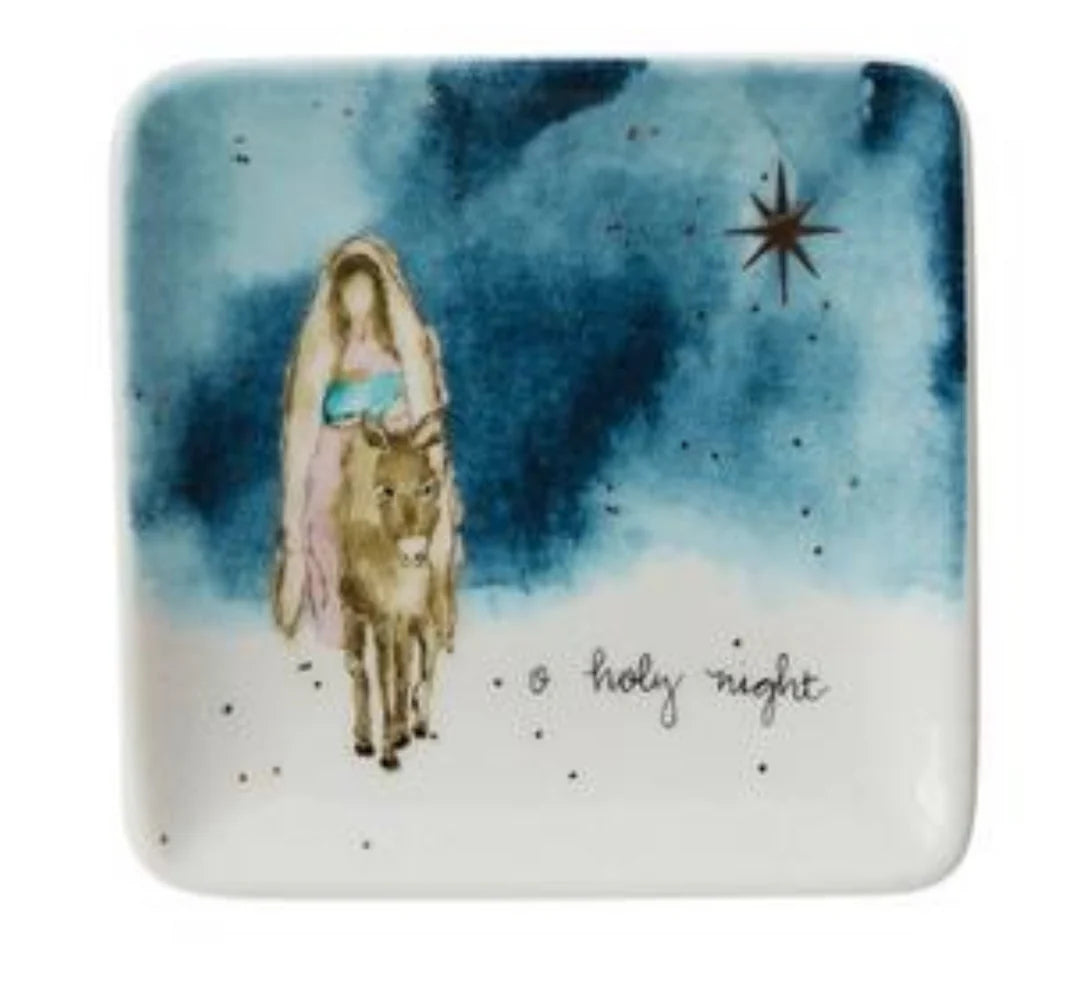 Stoneware Dish with Gold Electroplating Accents