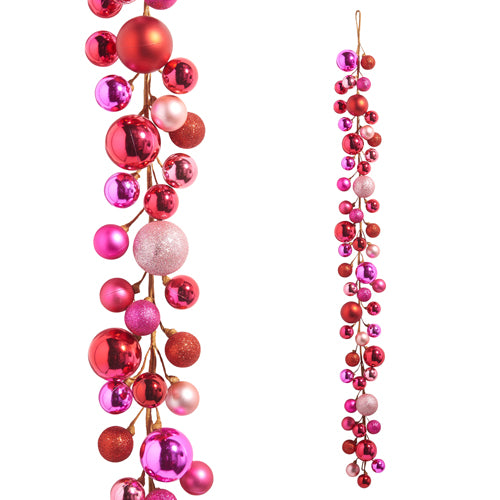 4' Pink Ball Garland