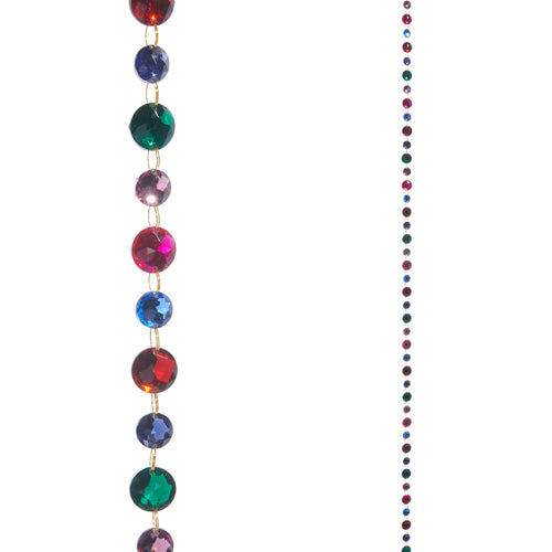 5' Multicolor Jeweled Chain Garland