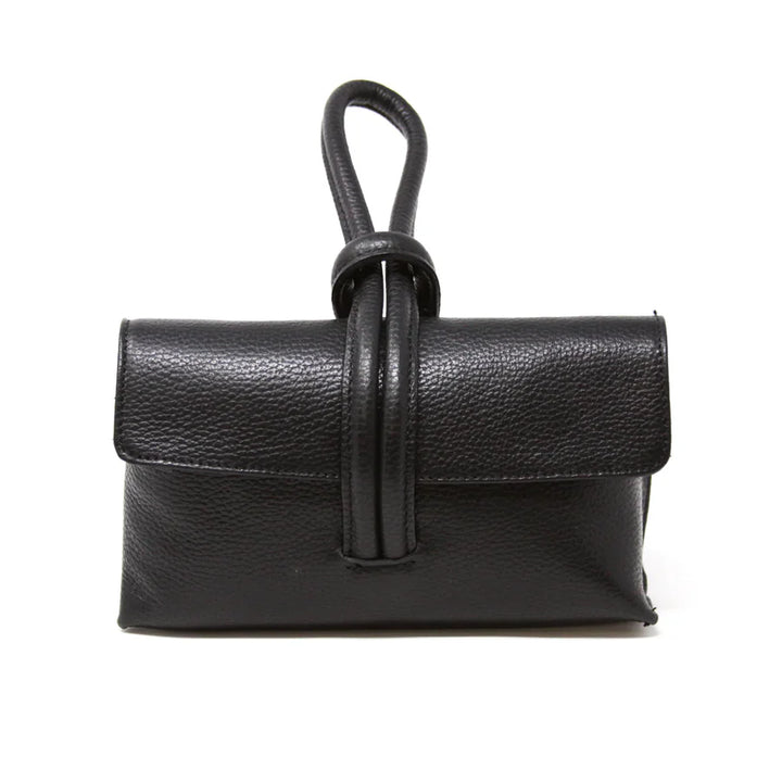 Black Wristlet Leather Bag