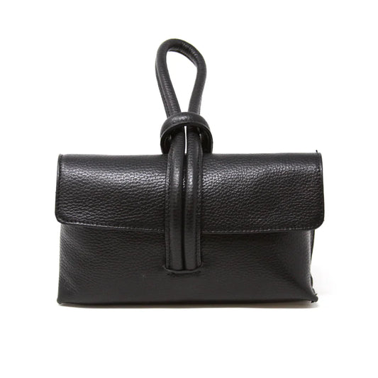 Black Wristlet Leather Bag