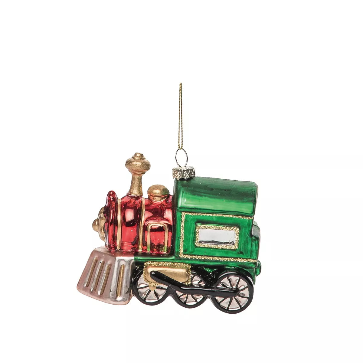 Glass Train Ornament