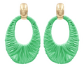 Gradual Oval Raffia Link Earrings