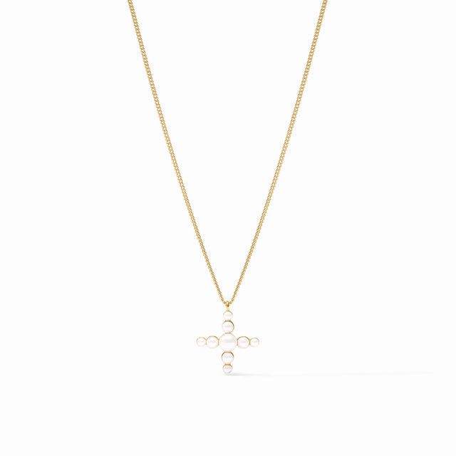 Julie Vos | Gumdrop Cross Delicate Necklace