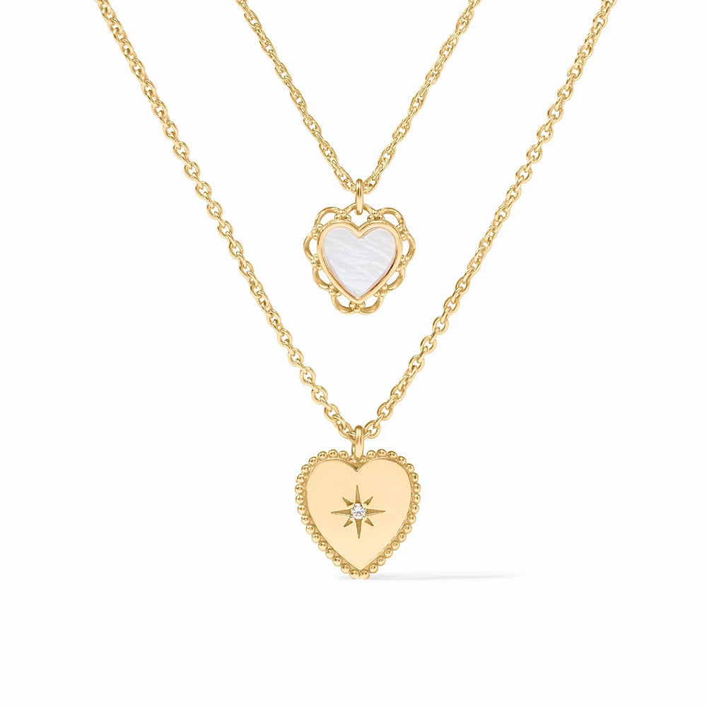 Julie Vos | Heart Duo Delicate Necklace