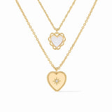 Julie Vos | Heart Duo Delicate Necklace