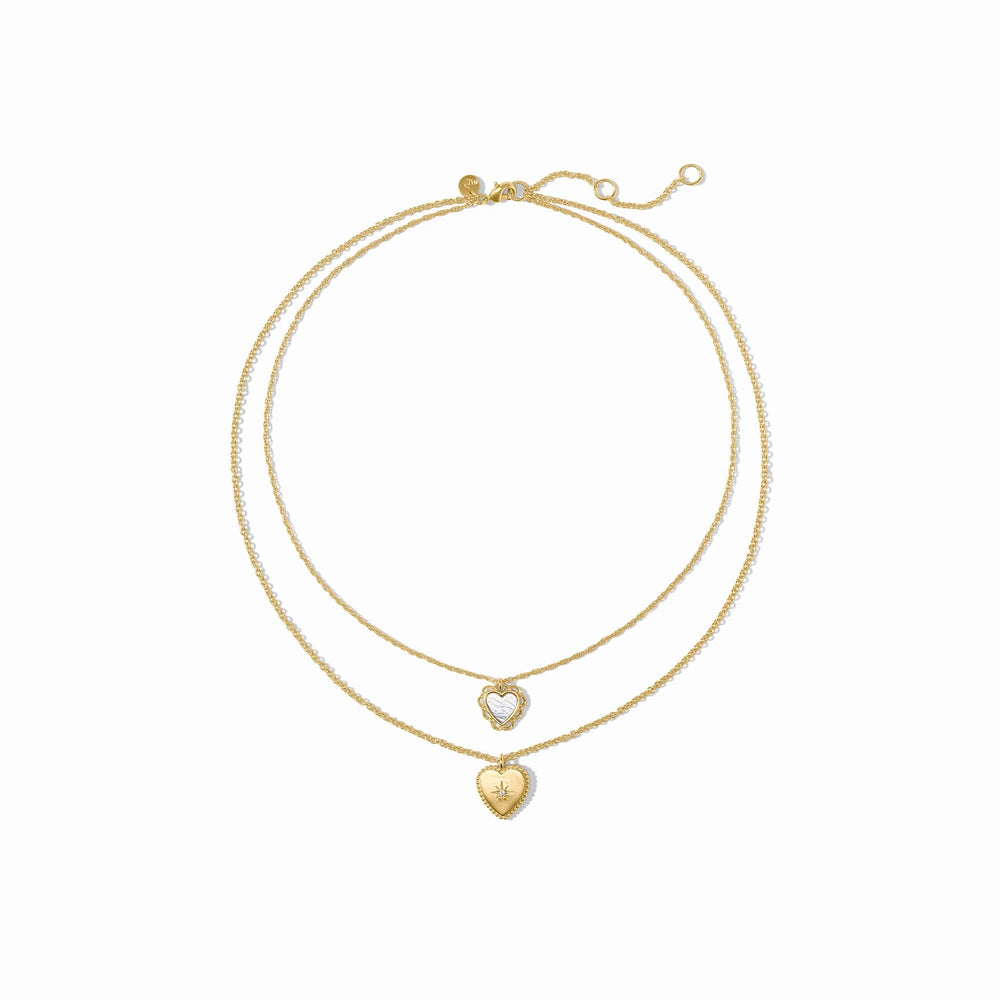 Julie Vos | Heart Duo Delicate Necklace