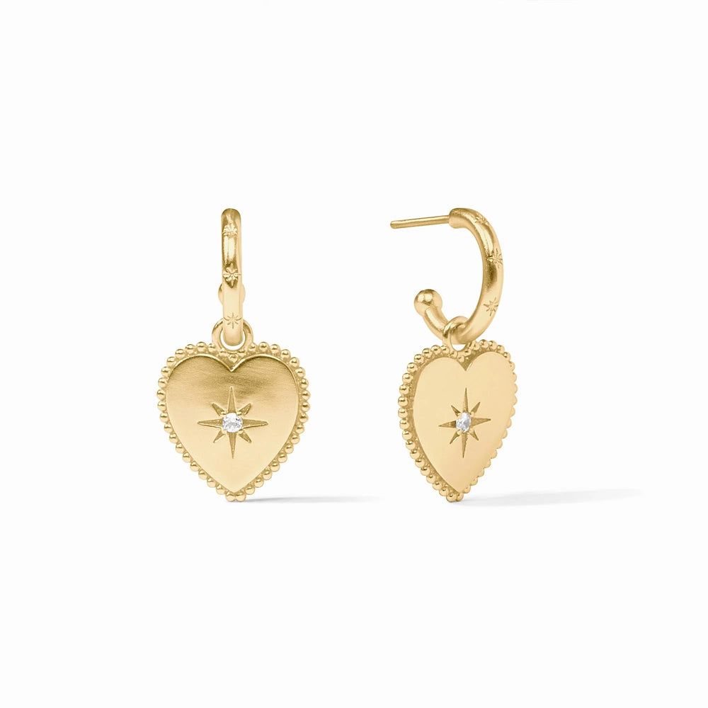 Julie Vos | Heart Hoop & Charm Earring