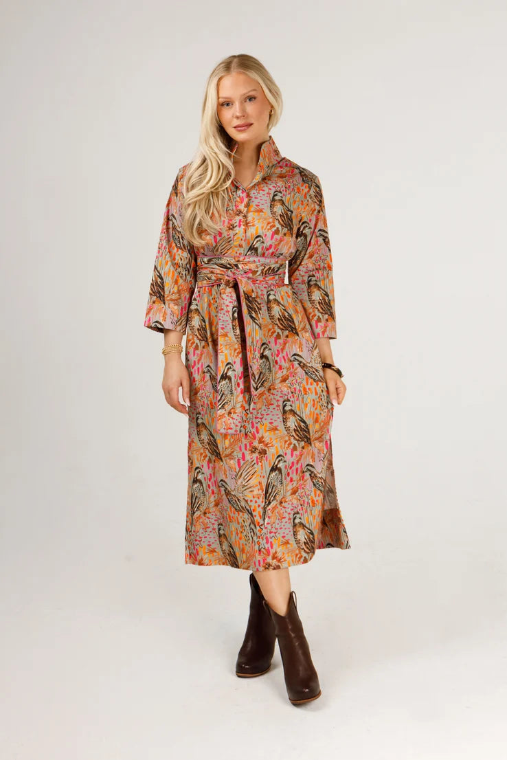 The Grace Midi Dress in Wildwood Wing