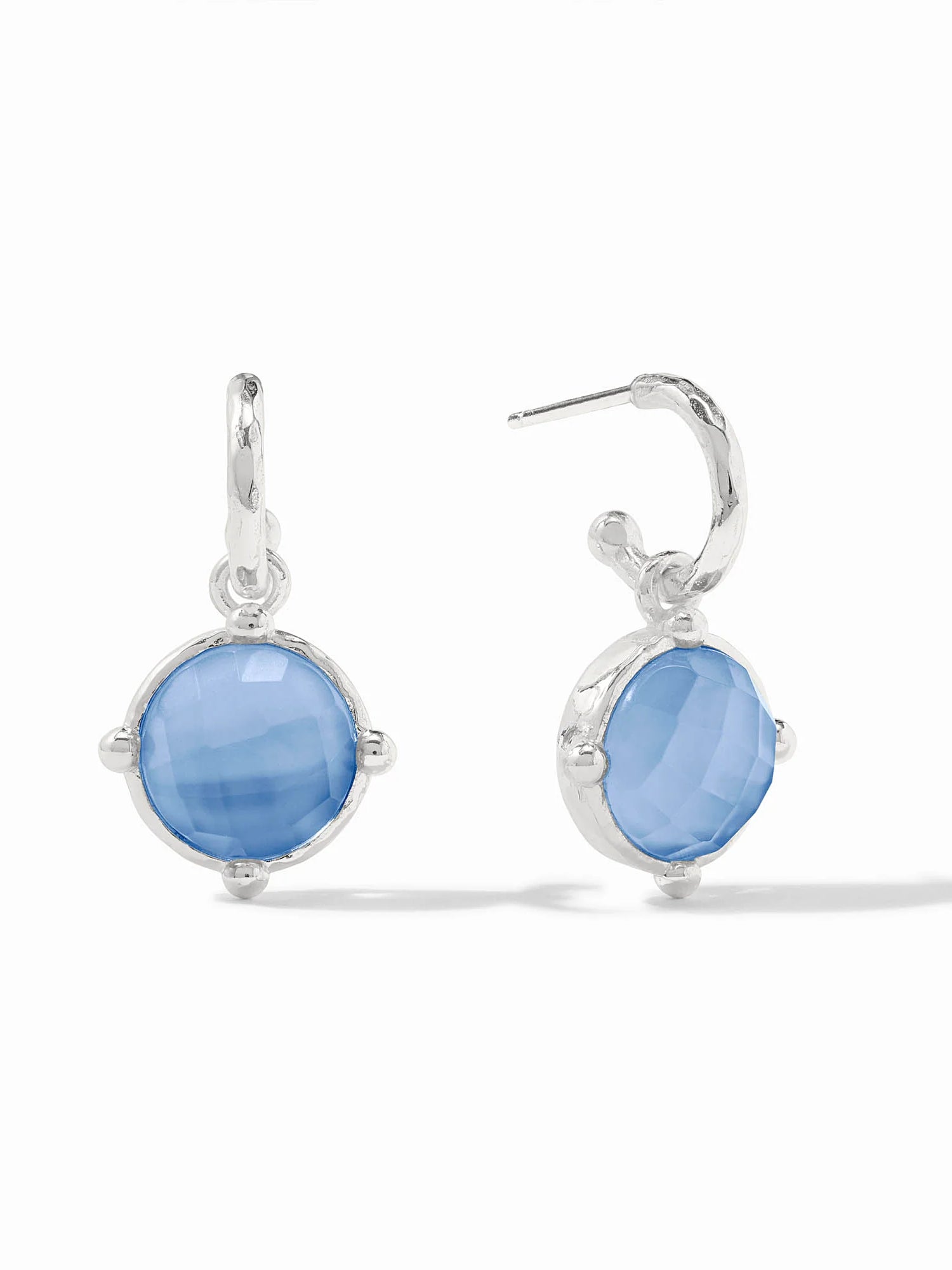 Julie Vos | Honeybee Hoop & Charm Earring- Silver