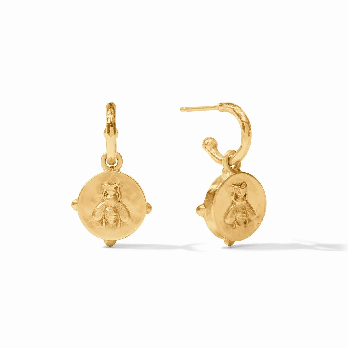 Julie Vos | Honeybee Hoop & Charm Earring- Gold